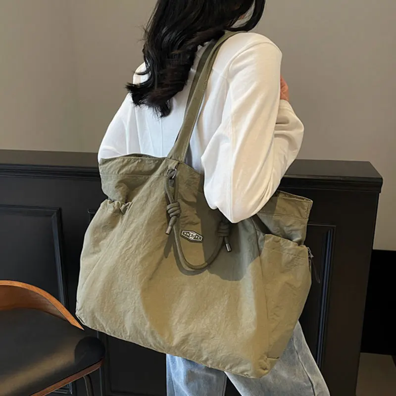 

Повседневная женская сумка, легкая нейлоновая большая вместительная сумка, женские сумки на плечо, модный дизайн высокого качества, женская сумка