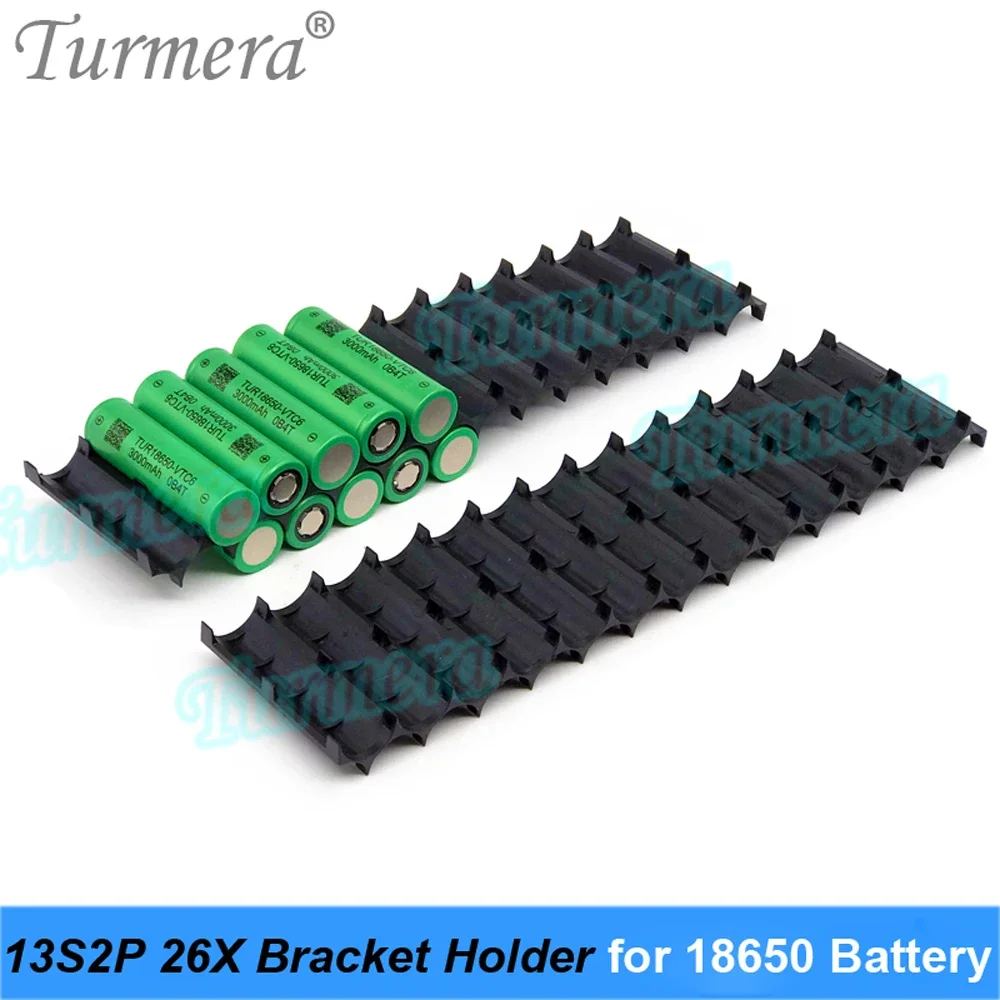 21700 18650 Battery Holder 10S 13S 2P Bracket Spacer Assemble for 12V 36V 48V 72V Electric Bike or E-scooter Battery Use Turmera