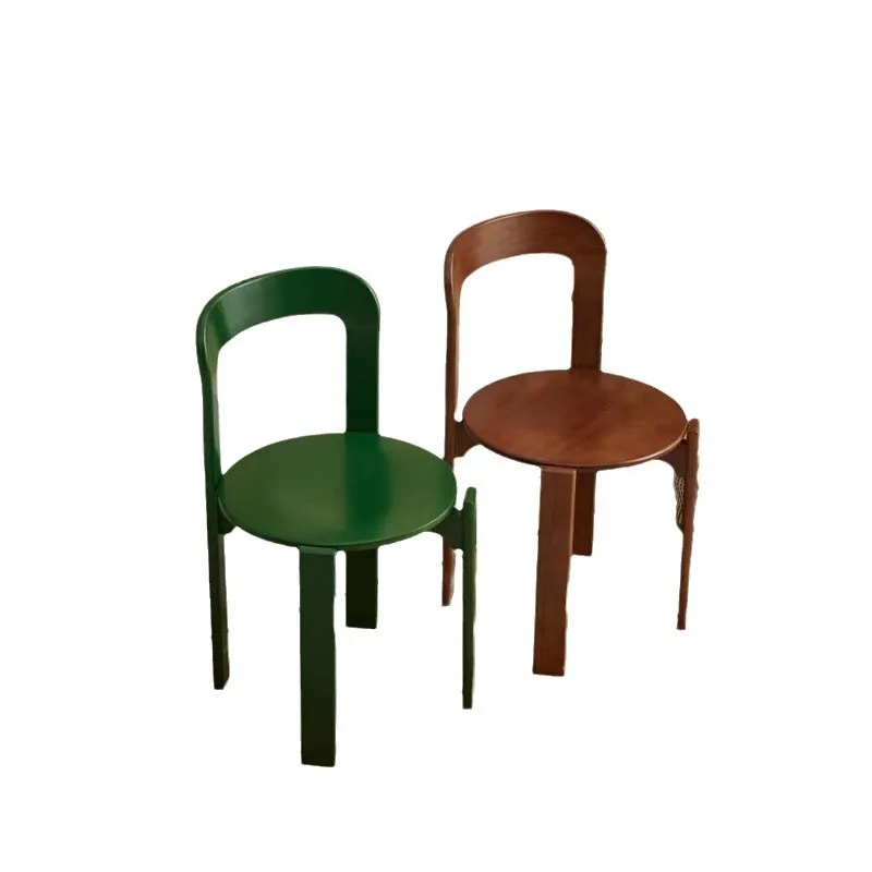 

Simple solid wood medieval home backrest color chair