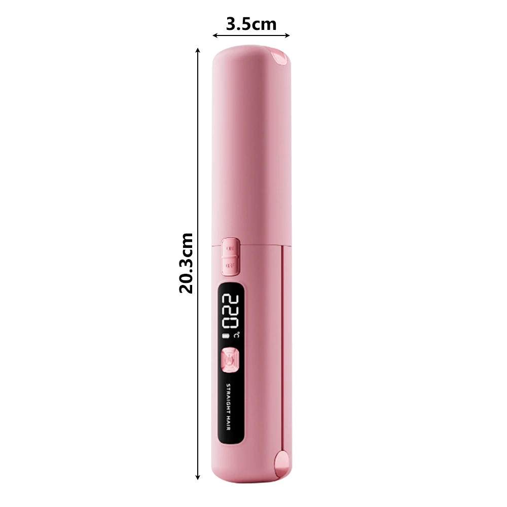 Professional Wireless Hair Straightener​​ Fast Heating​​ ​​Rechargeable​​ ​​Mini Styling Iron​​ ​​Ceramic Plates​​
