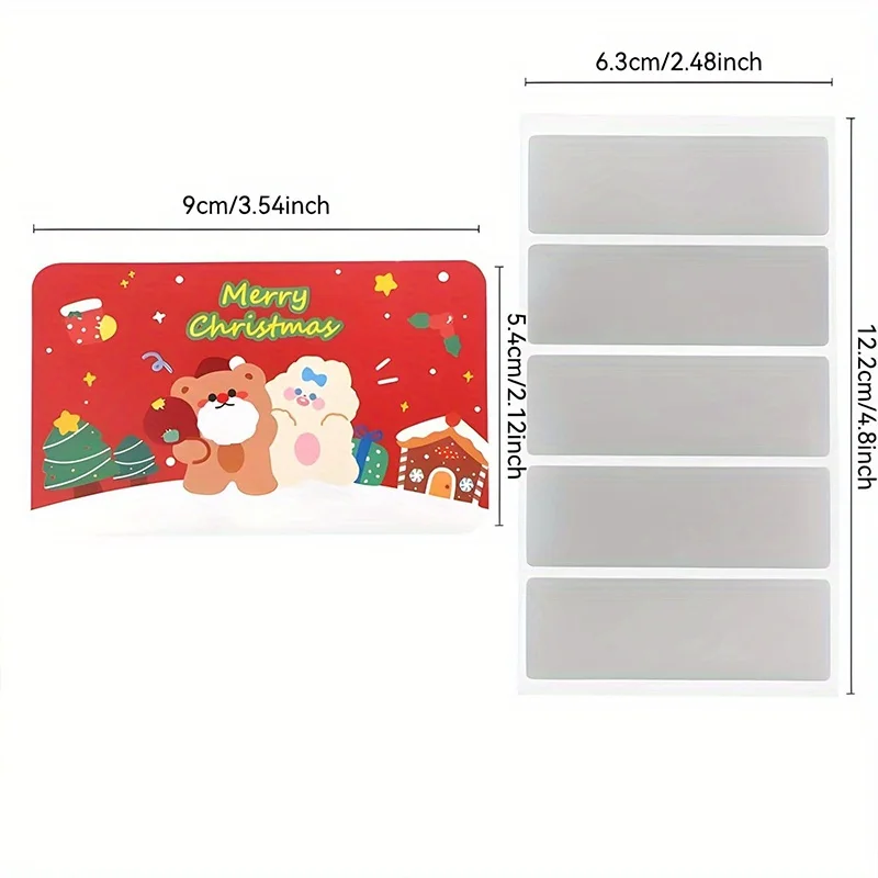 80pcs Christmas Scratch Off Cards Surprise Reveal Card with Golden Tickets Santa Claus Party Ideal for Xmas Bulk Scratch Cards view 2