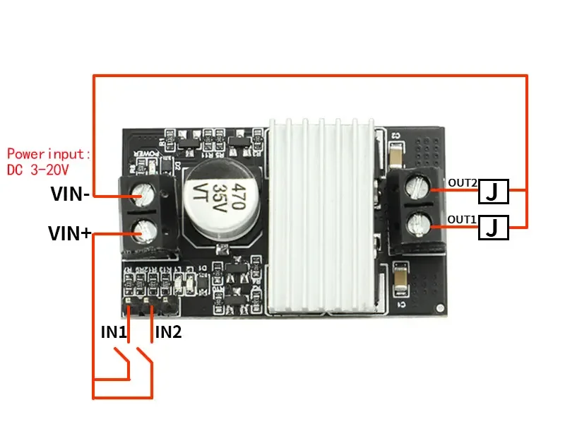 10A high-power DC motor drive module forward and reverse PWM speed regulation dimming wide voltage high current DC3-20V