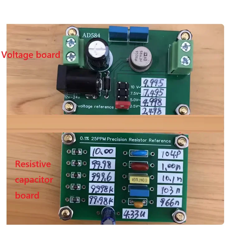 AD584 reference voltage source 10V voltage reference board calibration three and a half four and a half multimeter voltage range