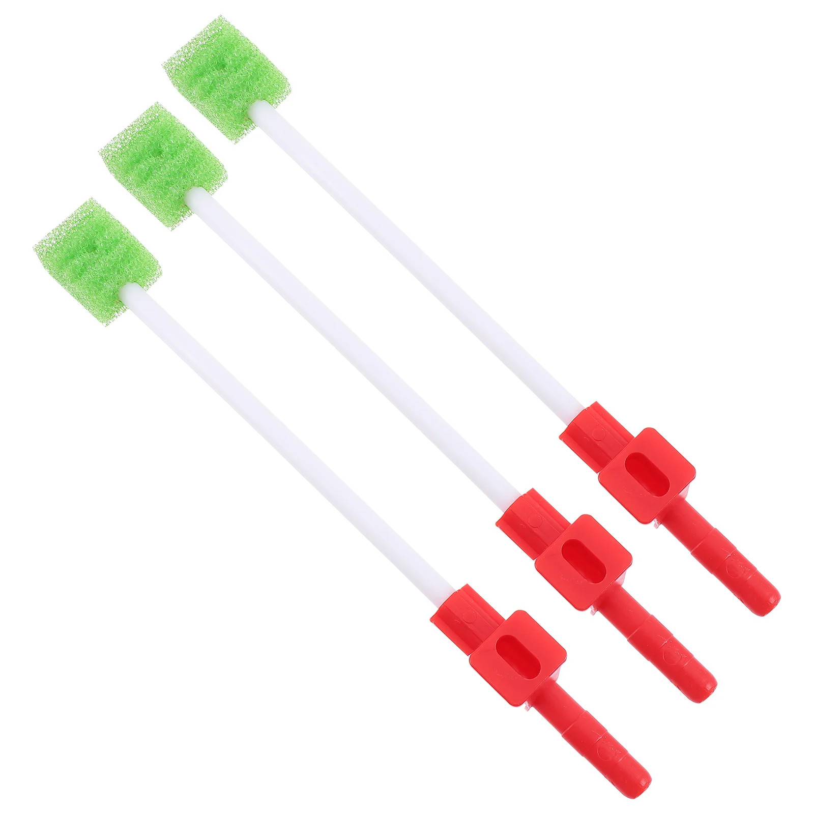 

3 Pcs Sponges Wand Mouth Cleansing Brush Oral Swabs for People Suction Care Supplies Red Cleaning Stick