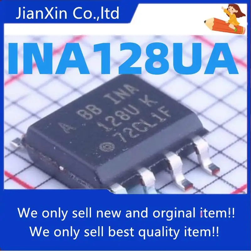 

10pcs 100% orginal new INA128UA INA128 INA128U SOP-8 Linear Instrumentation Amplifier