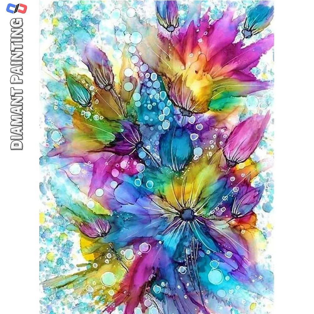 5D New arrivals DIY Diamond Painting Abstract Flower Full Square Round Picture Rhinestones Diamond Mosaic Mandala Home Decor