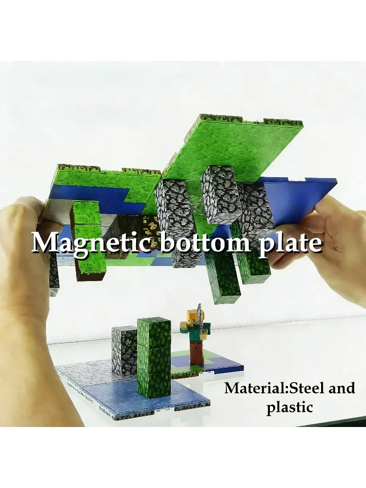 Magnetische bodemplaat Verscheidenheid grondplaten Match Mine World Magnetische bouwstenen Speelgoed voor jongens en meisjes Kinderen cadeau - afbeelding 2