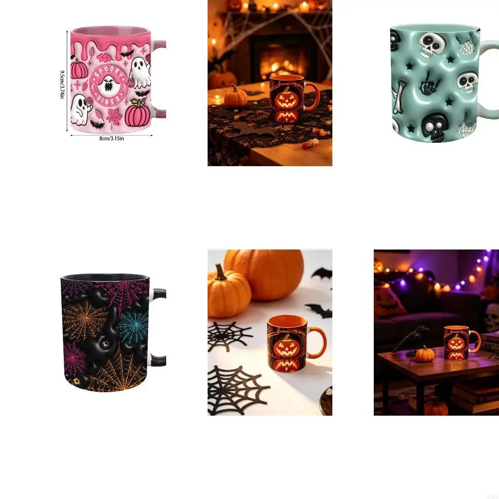 Seasonal Drink Cup with Handle for Coffee Breaks and Fall Display KXRE