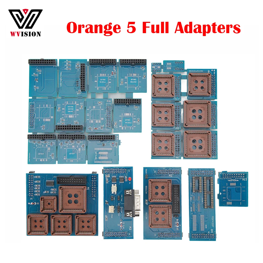 Orange5 Adapter Orange 5 Full Adapters for ECU Programming Tool Universal Programmer Device Full Set PCB High Reading Speed