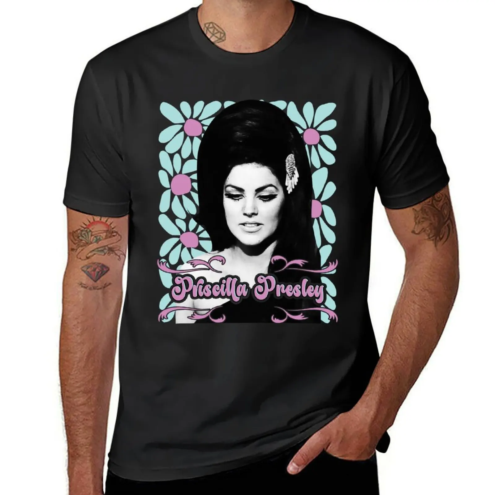 priscilla presley T-Shirt anime korean fashion hippie clothes mens graphic t-shirts