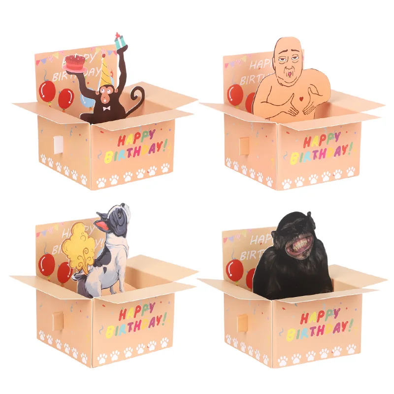3D-Pop-Up-Geburtstagskarte mit „Happy Birthday“, handgefertigte Einladungsgrußkarte aus Papier für Geburtstagsfeier, Hochzeit, Dekorationszubehör – Detail 5