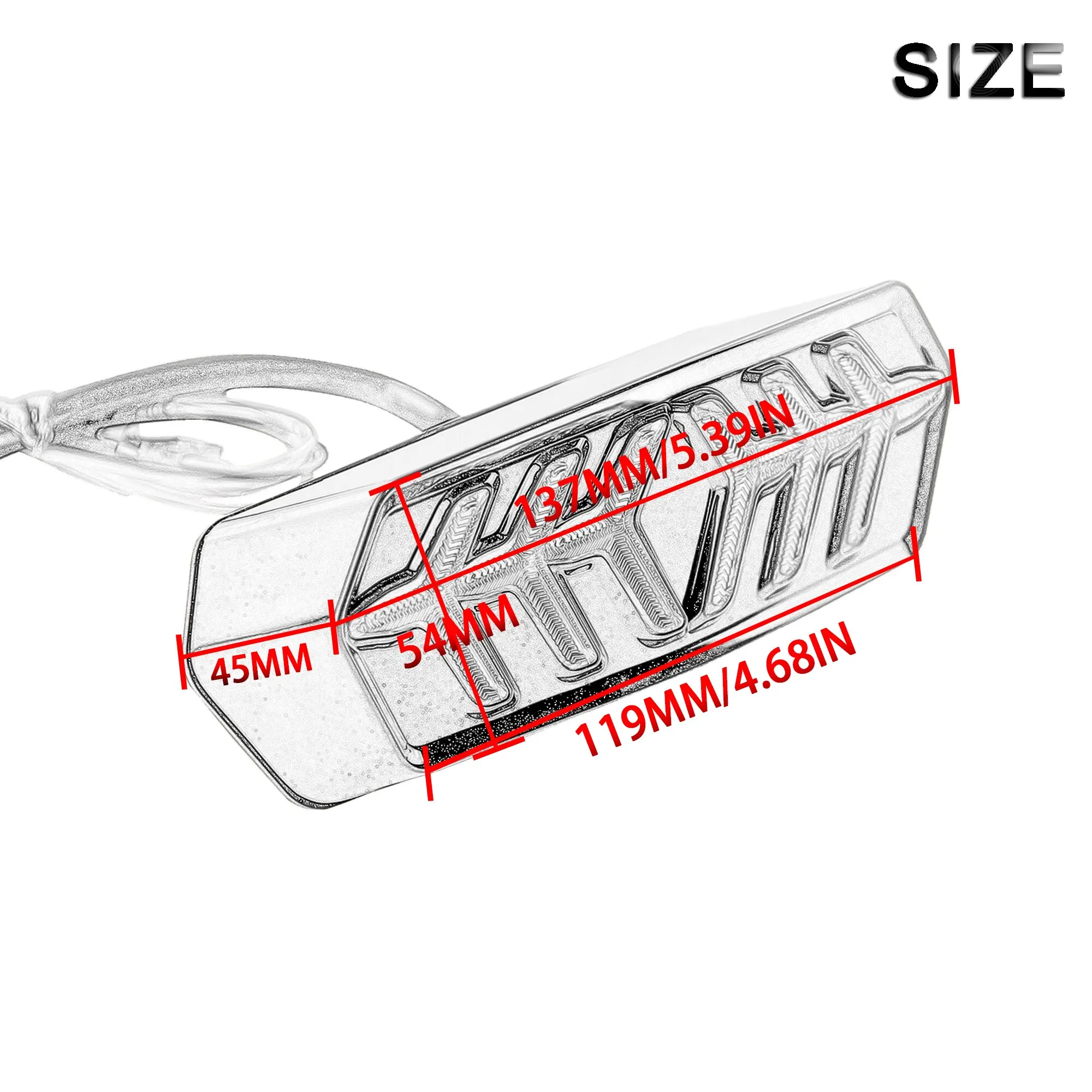 1 szt. motocyklowe tylne światło hamulcowe LED do Honda MSX125 CBR650F CTX700 CTX700N migające kierunkowskazy tylny wskaźnik