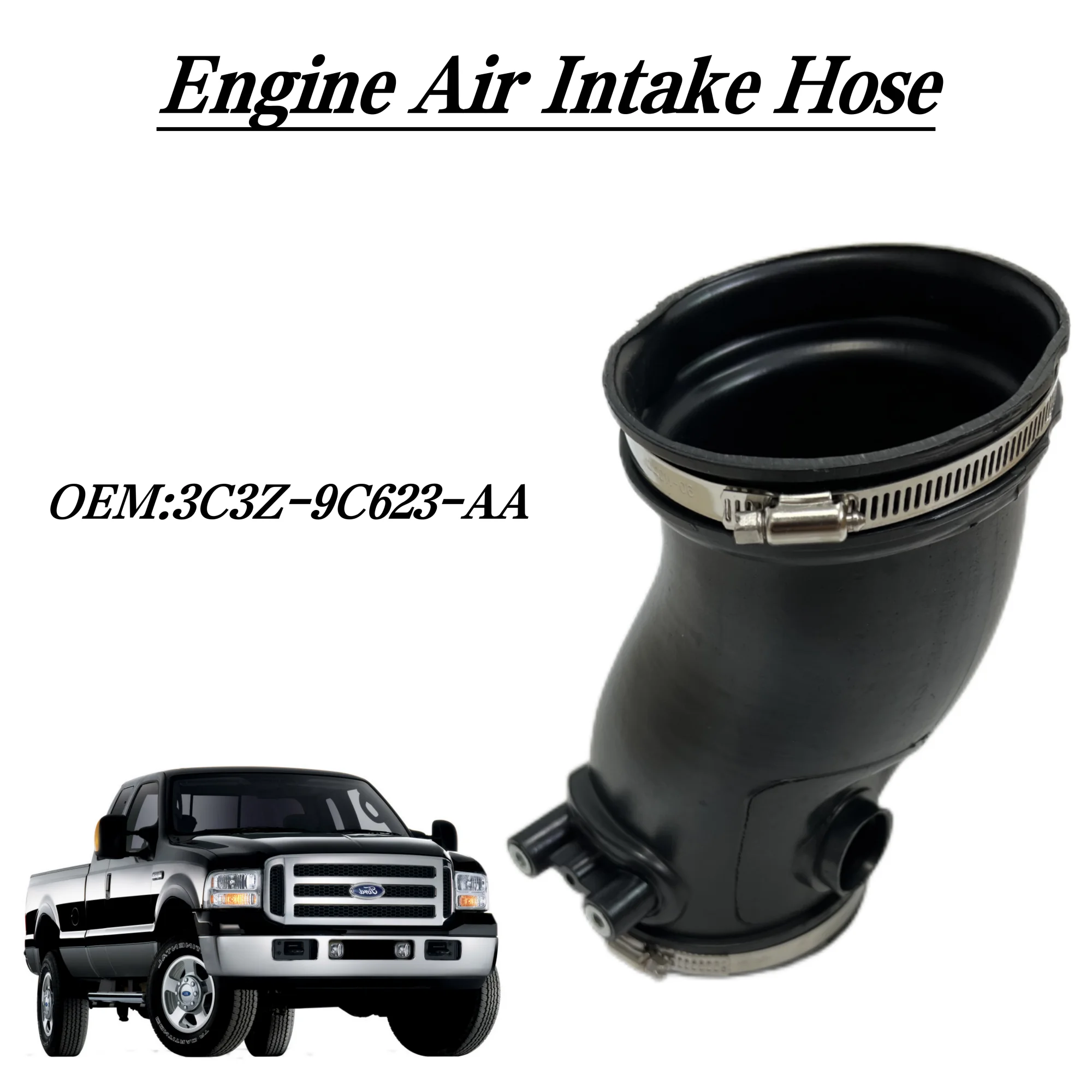 Engine Air Intake Hose for Ford ,Super Duty, 6.0L Diesel Powerstroke Replace 3C3Z-9C623-AA 3C3Z9C623AA