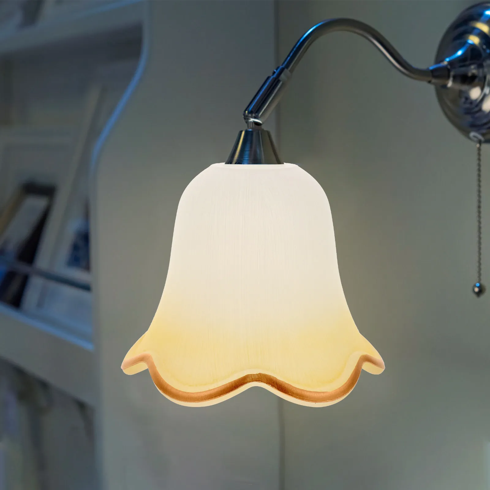 

1 шт. Стеклянный абажур в европейском стиле, элегантный светорассеиватель для прикроватных, напольных и настольных ламп, декоративный элемент для дома