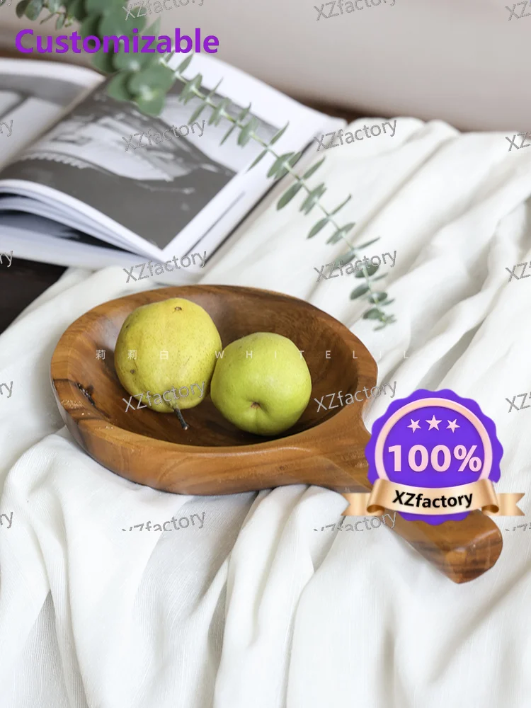 Factory Direct 2026 Top RatedWabi Sansan wind walnut fruit plate jewelry storage plate retro restaurant coffee table home tray o