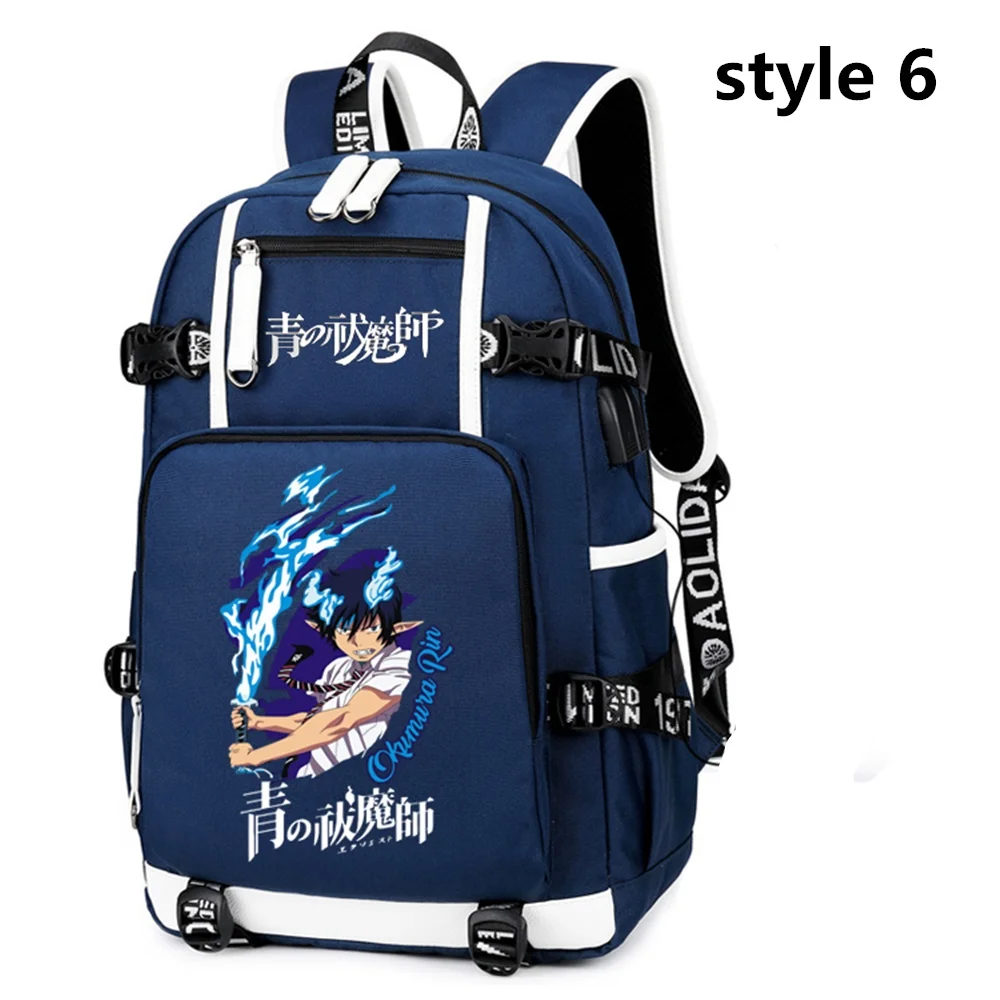 

Anime Blue Exorcist Ao No Exorcist Okumura Rin Backpack Cosplay Bag Schoolbags Rucksack Unsiex Students School Backpacks