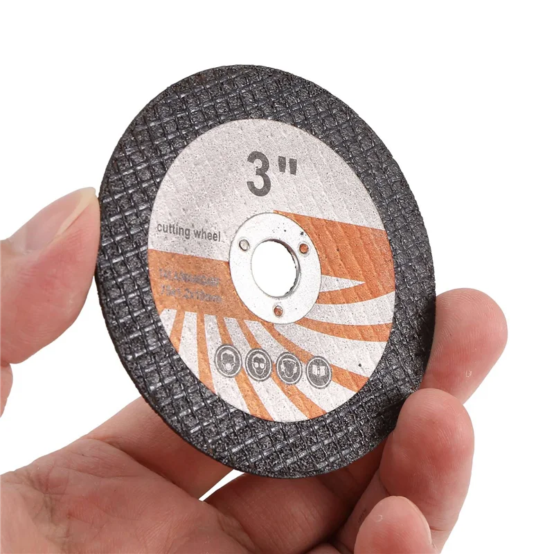PORK-80PCS 75 мм мини отрезной диск круговой шлифовальный круг из смолы для угловой шлифовальной машины диаметром 10 мм отрезной диск для деревянной плитки электроинструмент