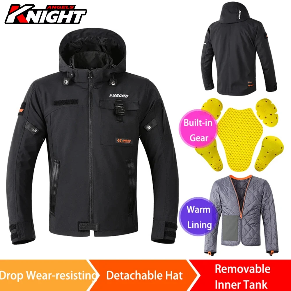 

Men's Motorcycle Jacket Waterproof Winter Warm Off-road Racing Jacket Motorcycle Windproof Shockproof Rally Clothing