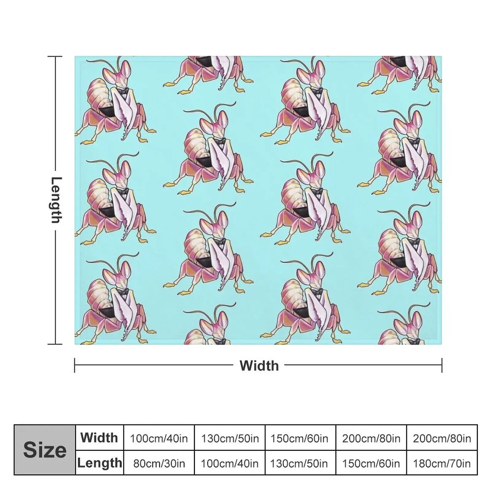 Shim the fancy pants orchid mantis Throw Blanket Stuffeds Flannel Decorative Beds Blankets