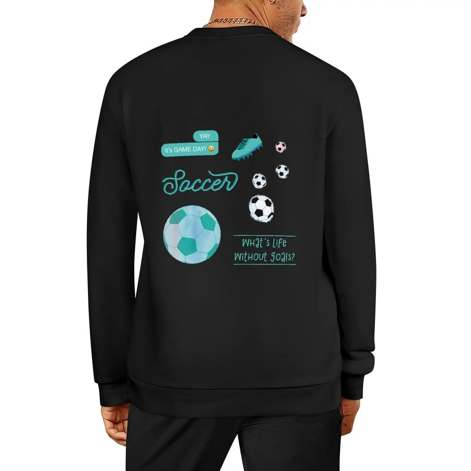 

Teal Watercolor Soccer Sticker Pack Pullover anime clothing autumn new products tracksuits men wear sweatshirts for men