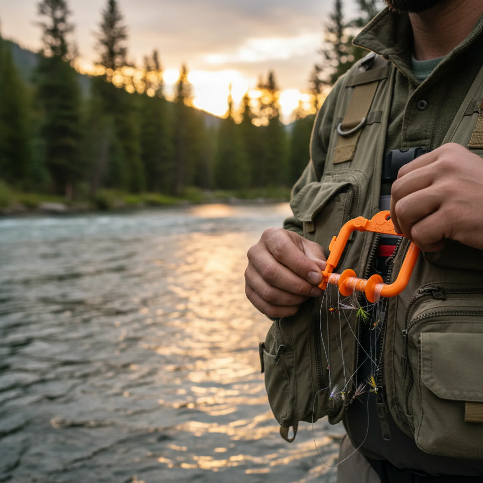 

Fly Fishing Tippet Head Gate Multi Spool Holder Gear Tying Accessory for Fishing Tool Storage