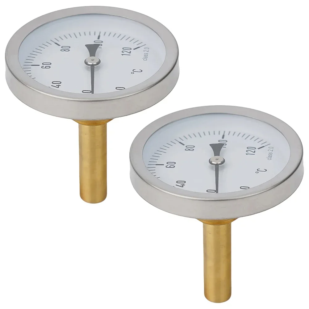 

Boiler Thermometer Bimetal Thermometer Boiler Temperature Gauge Temperature Range 0-120 C Safety And Stability