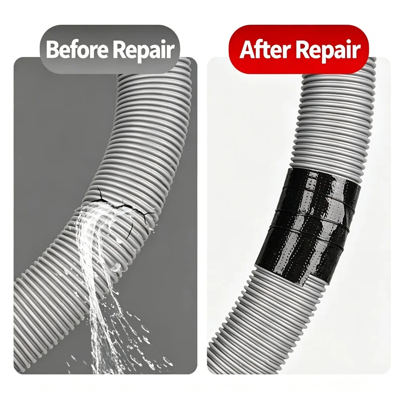 Heavy Duty Waterproof Leak-Stop Tape Repair Cracked Kitchen Hoses Washing Machine Drain Pipes Sealing Sewer Lines