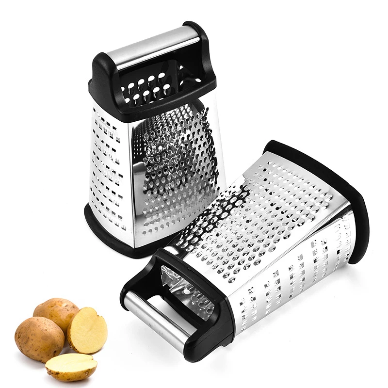 

Kitchen Grater 4-sided Stainless Steel Grater For Coarse And Fine Grating For Fruit Vegetables Carrots Cheese