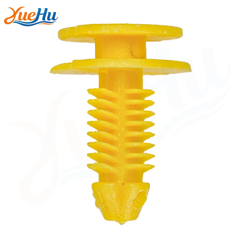 YUEHU 50PCS Car Accessories Door Panel Clips Yellow Garnish Retainer Rivet Door Card Sill Kick Plate Cover Trim Retainer