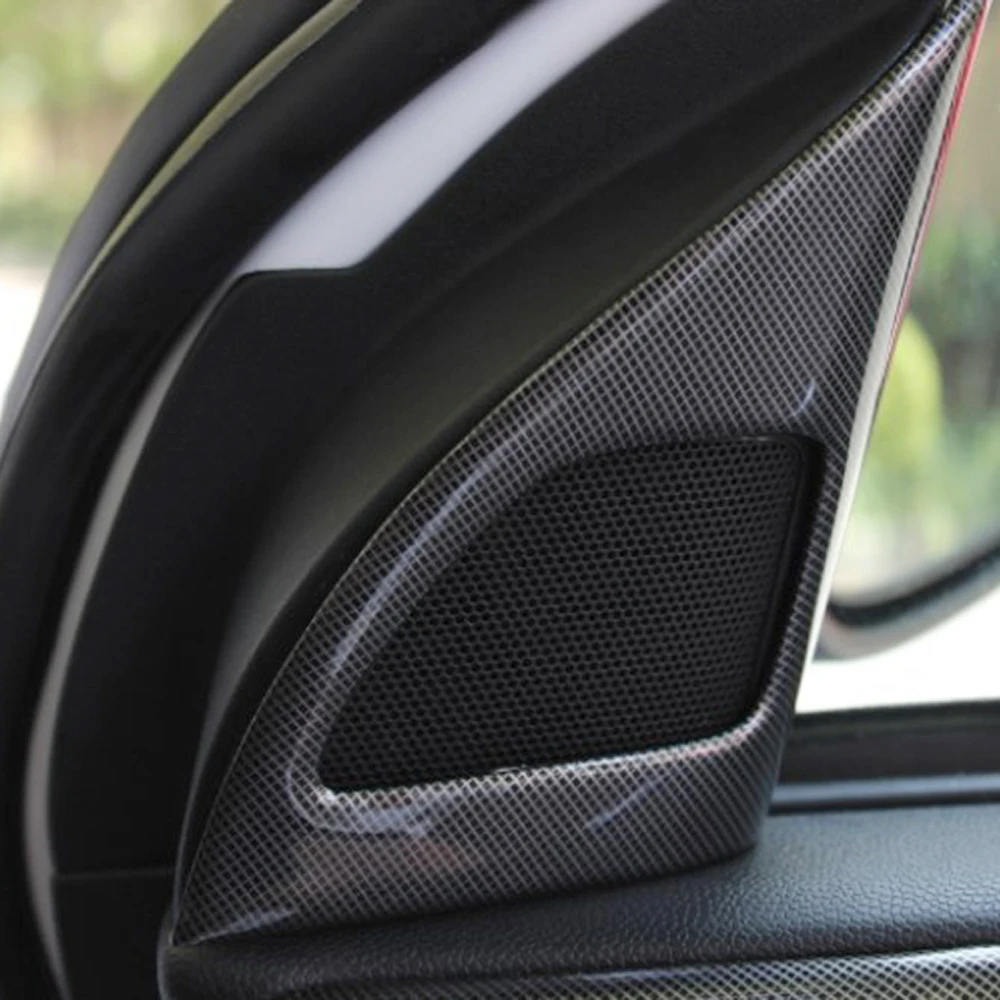 Fit For Mitsubishi Lancer 2008-2016 Car Accessories ABS Plastic Inner A Pillar Door Stereo Speaker Cover Trim 2pcs