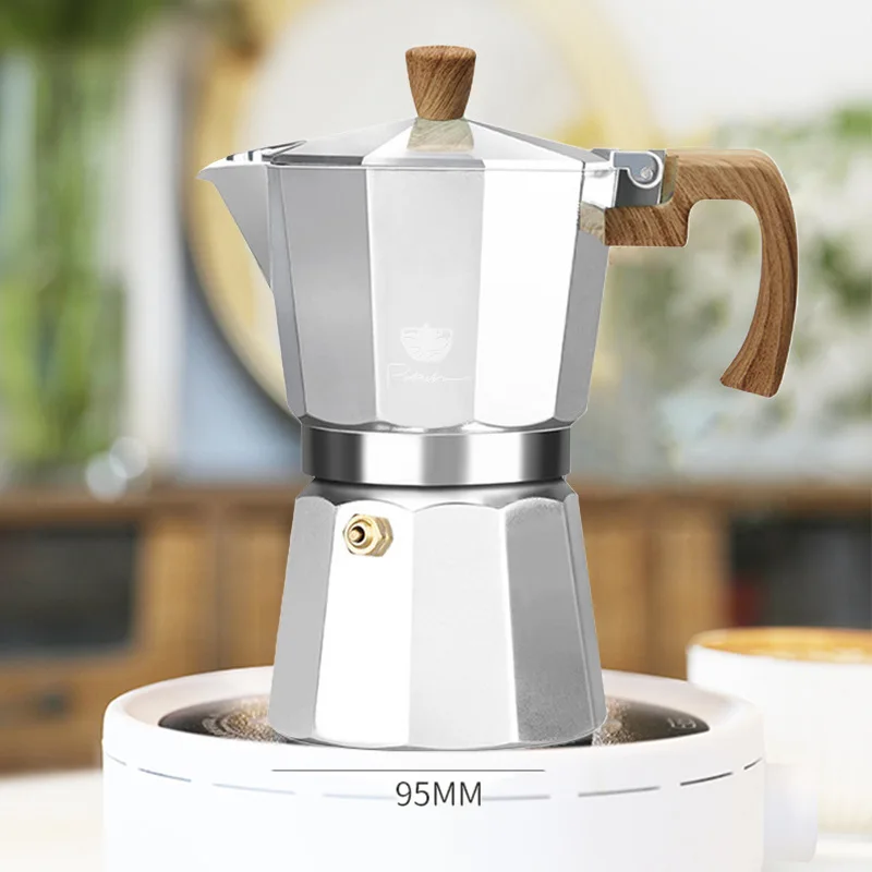 Cetera Moka de Aluo de ado Alimenticio con Diez Esquinas, Máquina de Espro Italiana para Uso Doméstico, para Prepa...
