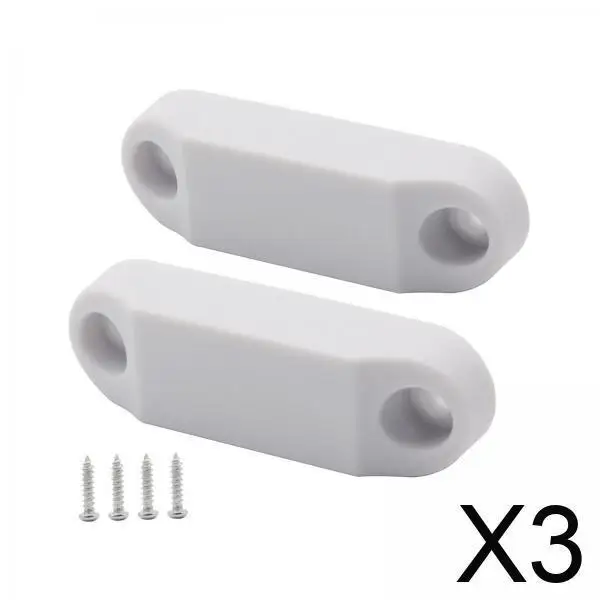 

RV Magnetic Catch White Door Latch Holder Simple Install for Motorhome Trailer Compartment Storage