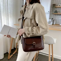 Sacos Crossbody Do Ombro Do Vintage Para As Mulheres Tendência Das Mulheres de Couro PU Moda Bolsas E Bolsa Retro Pequeno Saco Do Mensageiro Feminino