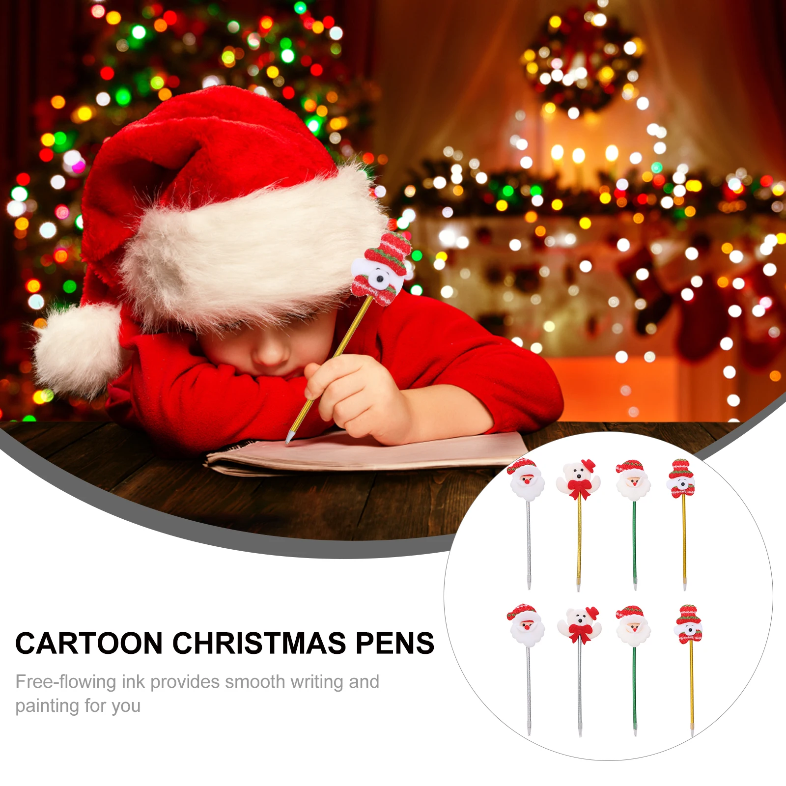 

Glowing Christmas Pen Stationery Pens Luminous Ballpoint Xmas Cartoon s Student