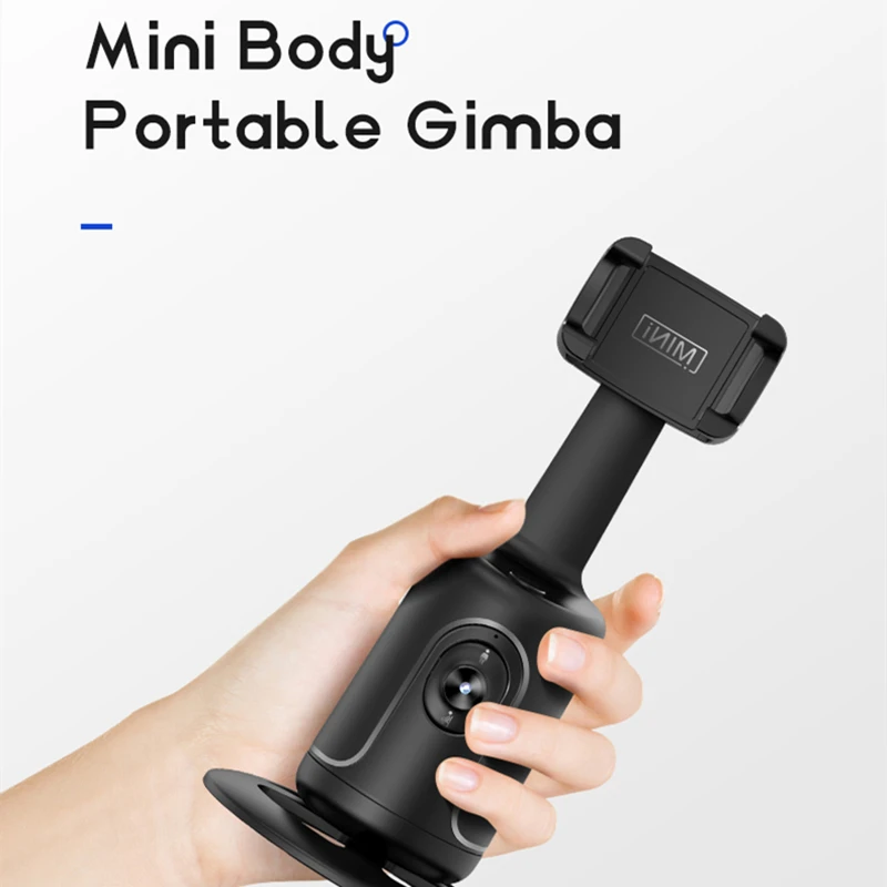 COOL DIER NEW P01 360 Rotation Gimbal Stabilizer AI بعد تتبع الوجه سطح المكتب Gimbal PTZ للهواتف الذكية Tiktok Live