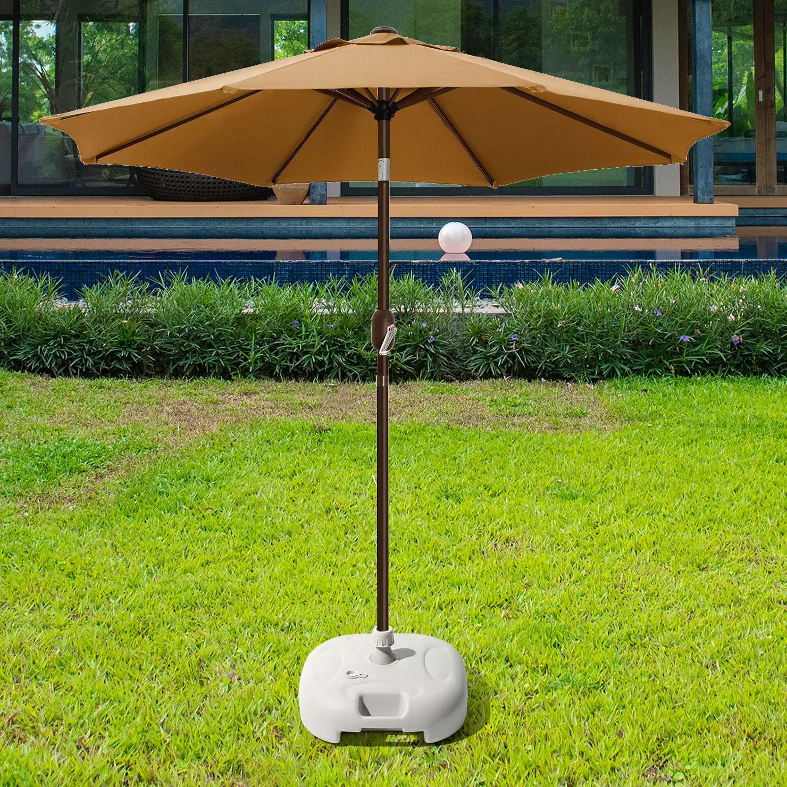 

Stable Parasol Beach Umbrella Base Water Fill Stand Outdoor Shade Holder for Patio Garden Balcony