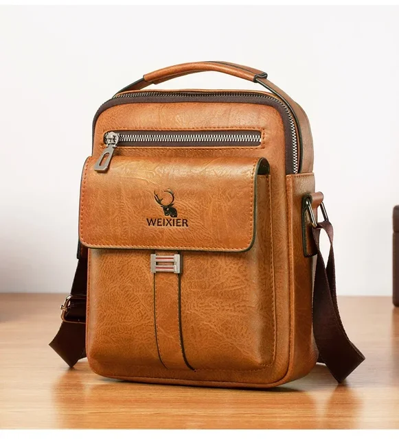 WEIXIER męska torba na ramię moda męska torba typu Crossbody wielofunkcyjna męska torebka na co dzień na zamek błyskawiczny torby o pojemności dla mężczyzn mochila sac