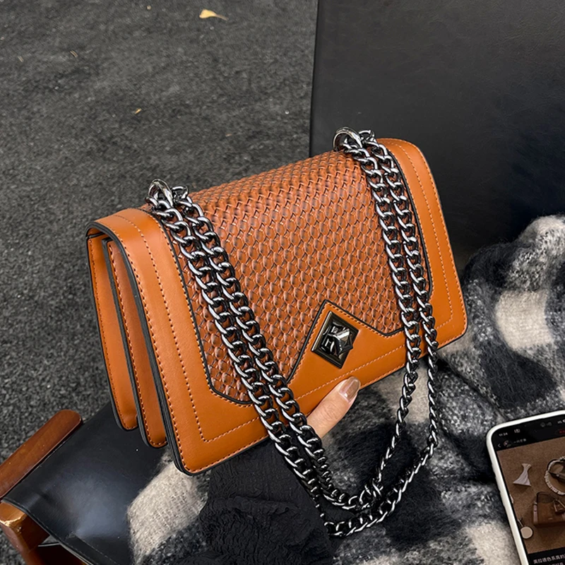 

Brand Chain Shoulder Armpit Bag Purse Designer Copy Luxury Bag High Quality PU Leather Ladies Handbag Small Crossbody Bags Flap