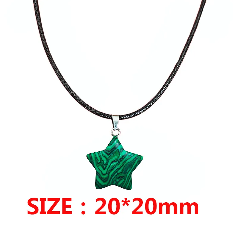 1 Piece Women Cute Stone Five Pointed Star Pendant Necklace Small Star Adjustable Necklace for Women Jewelry For Gift