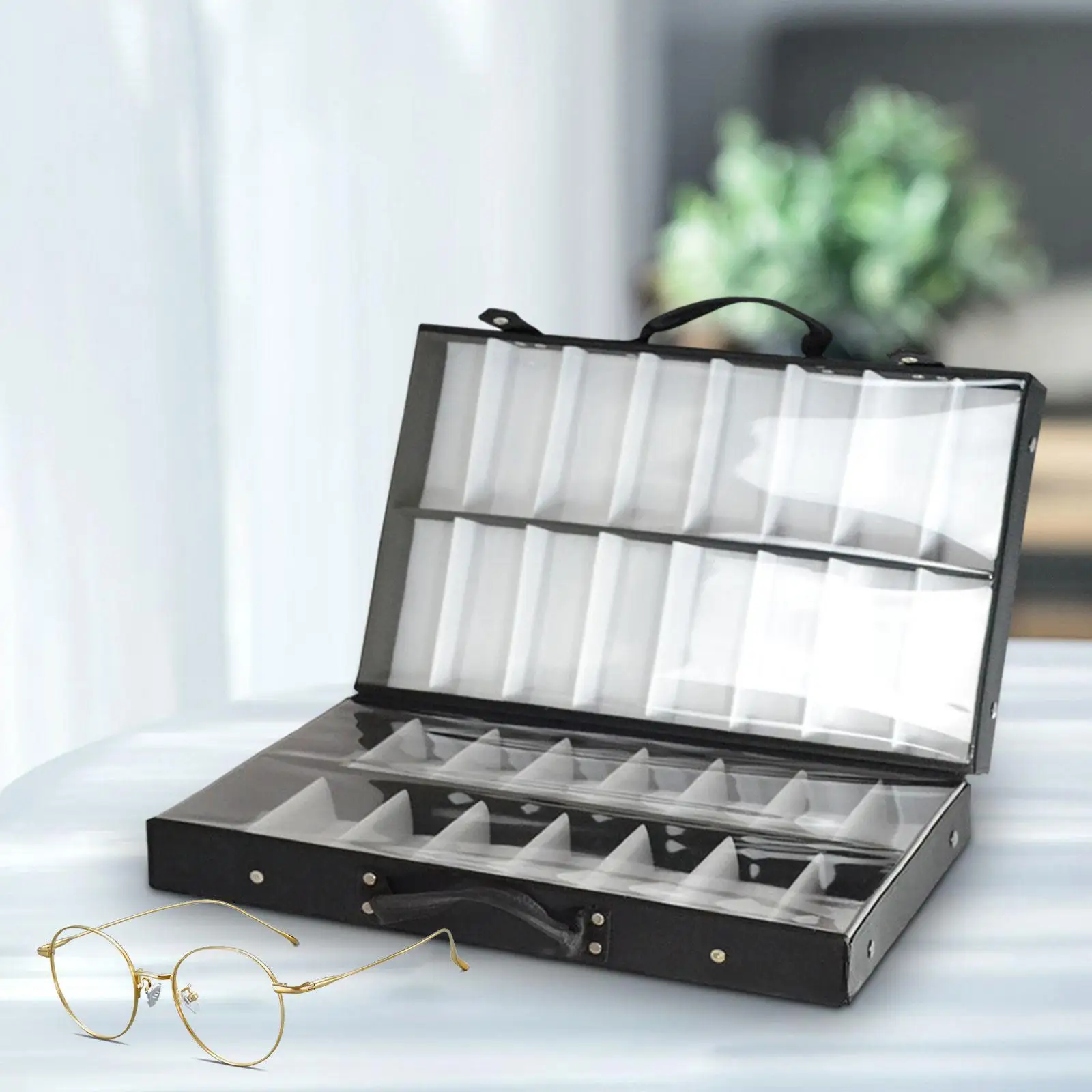 

Коробка для демонстрации очков, держатель для ювелирных изделий, футляр для хранения очков, штабелируемый футляр для очков, органайзер для очков для настольного магазина