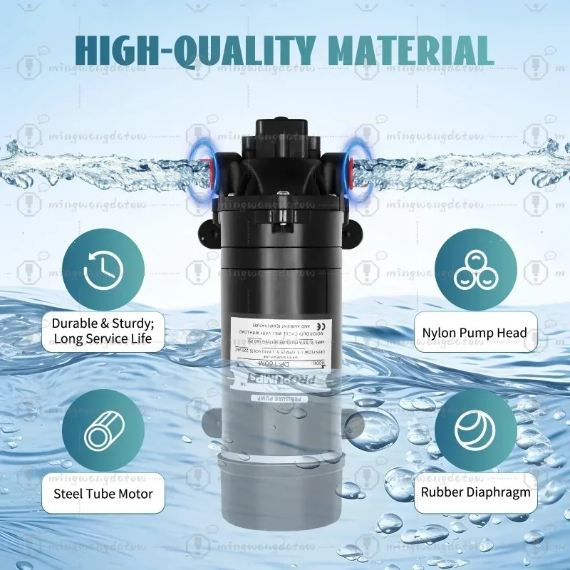 DP-160M Self-Priming Booster Pump 120W High-Pressure Pump Automatic Pressure Protection 5.1-5.5L/min Flow for Water Transfer