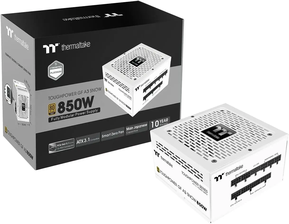 

Блок питания ATX 850 Вт, 80+ Gold, полностью модульный, с разъемом PCIe 5.1, гарантия 10 лет