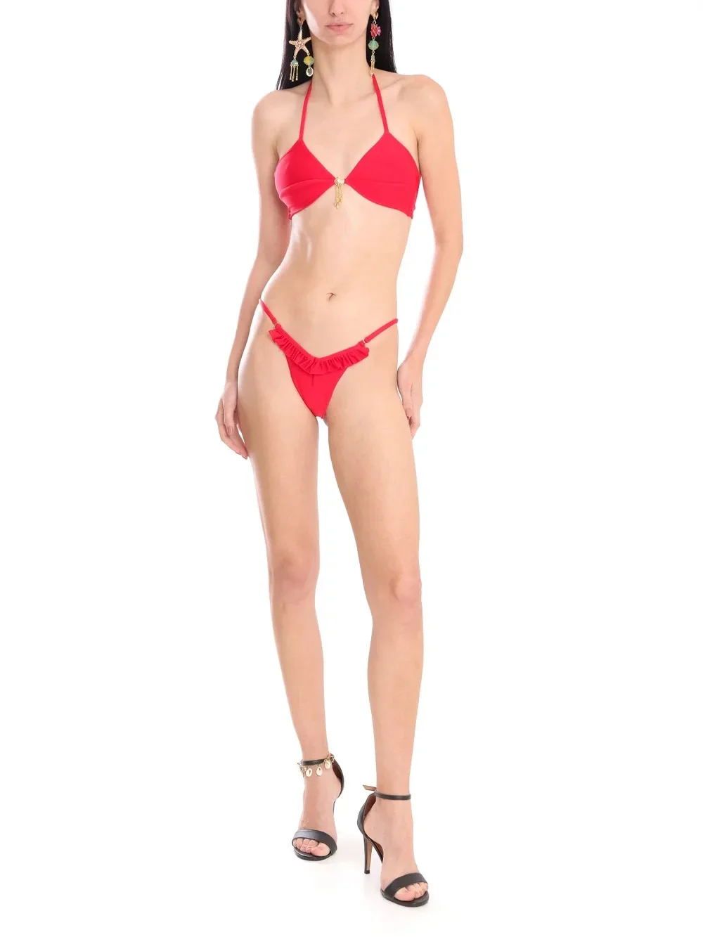 Fashion Halter Micro Bikini Women 2Pc Swimsuit Sexy 2025 Style Lady Biquini Bathing Suit Female Summer Vacation Beachwear Outfit