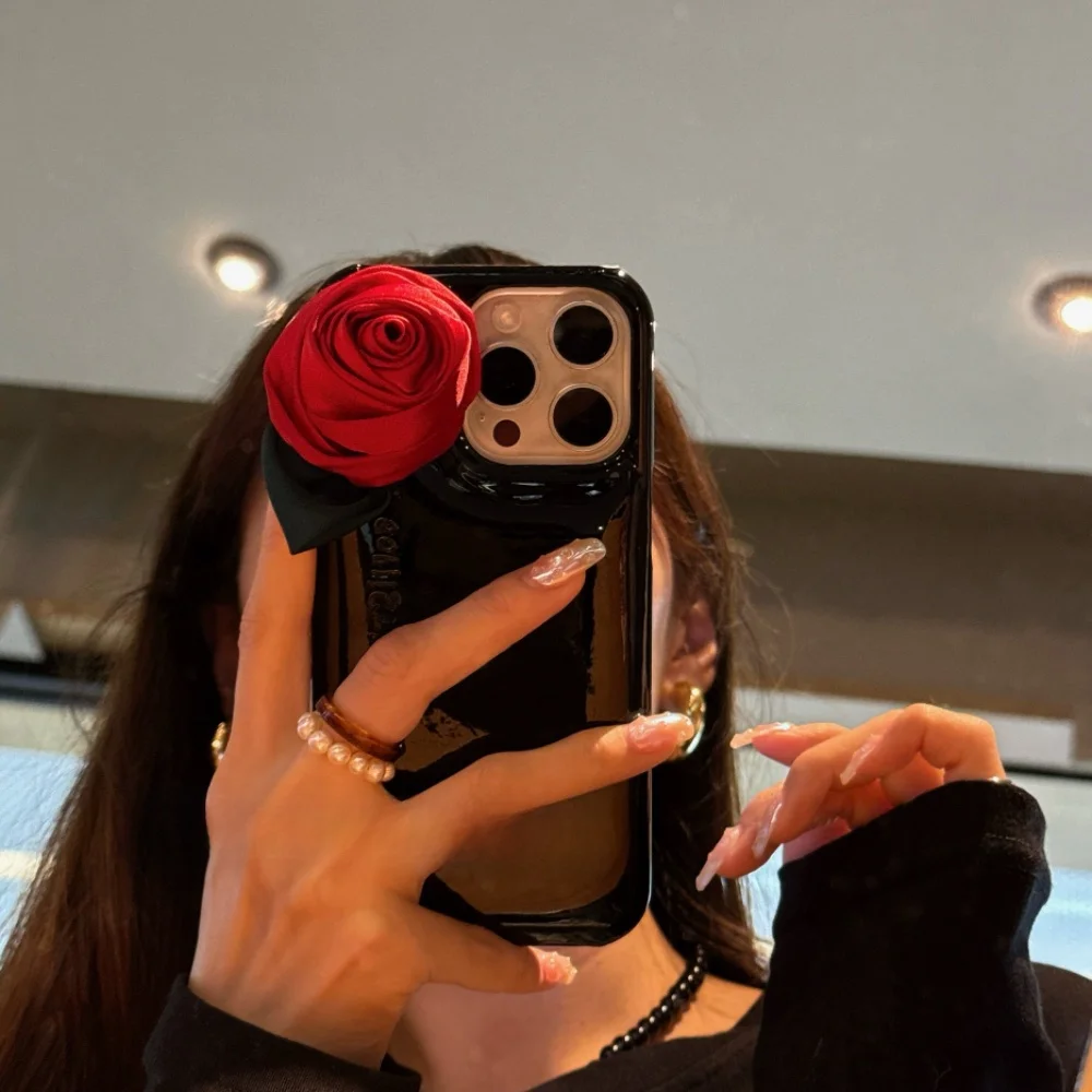 

Кожаный защитный чехол для iPhone 6 Pro Max 5 Pro 3 4 PM, женская модель с узором в виде роз, роскошный, противоударный