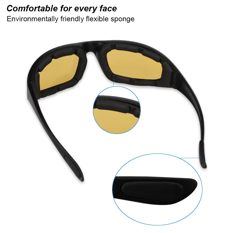 Windproof Motorcycle Goggles UV Protection Men Motor Glasses Riding EyewearMen Eye Protection Windproof Moto Goggles Accessories