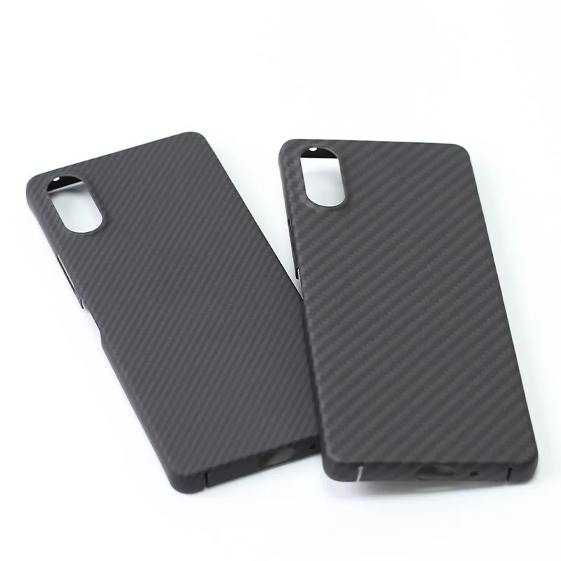 Aramid Carbon Fiber Phone Case For Sony Xperia 5 IV 5 V 10 III Ultra‑Thin Lightweight Hard Back Cover Business Protective Shell