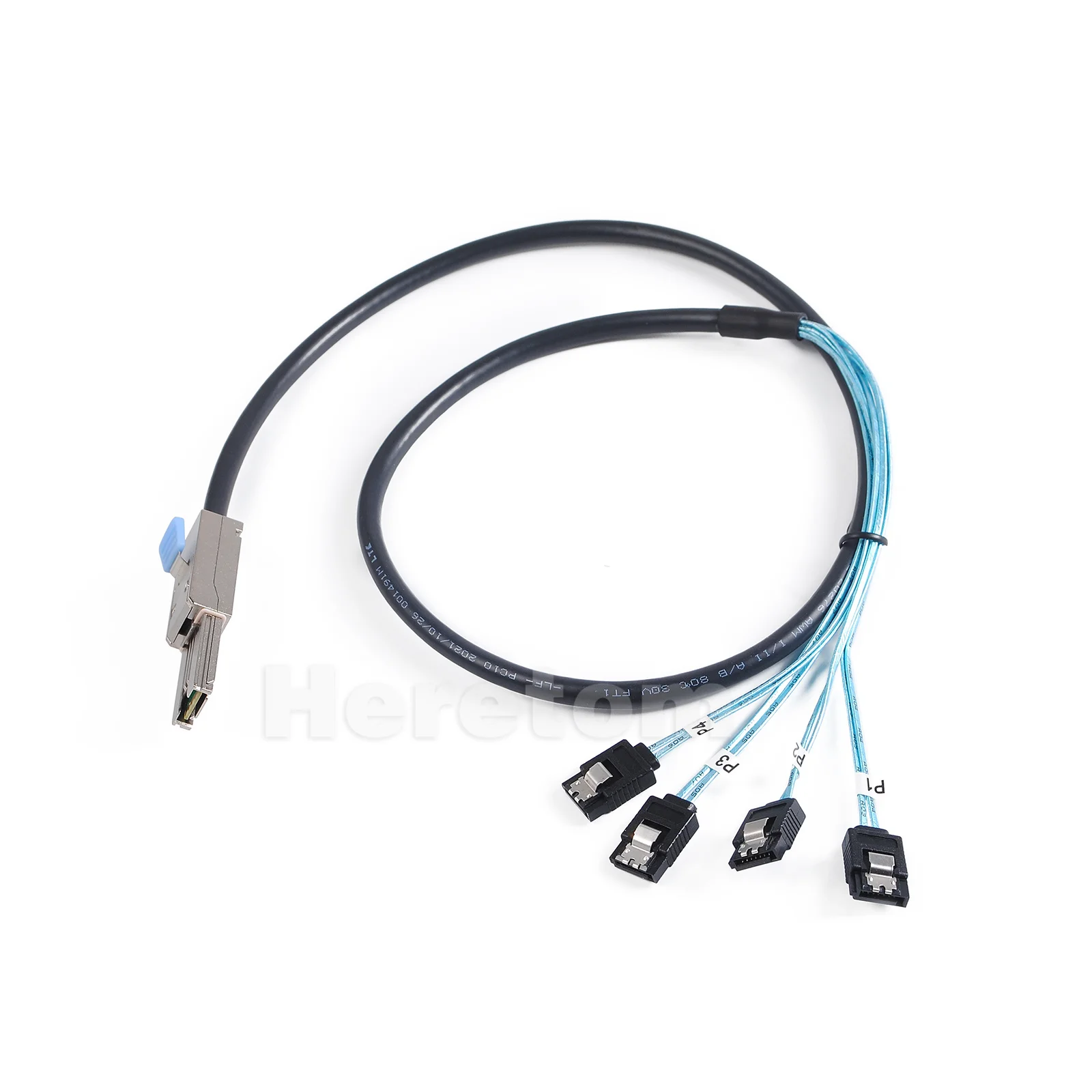 Mini SAS 26Pin SFF 8088 to 4 SATA 7Pin Hard Disk Splitter Adapter Data Cable 3.3ft /6.6ft /9.8ft