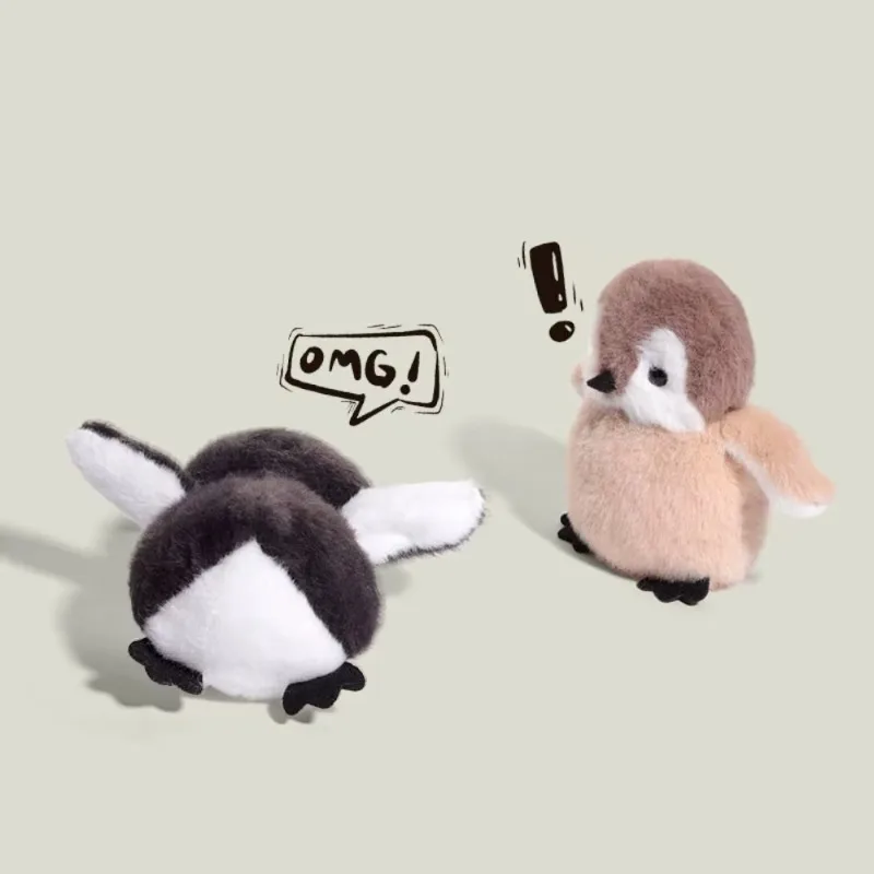 Schattige Pinguïn Knuffels Zacht Knuffeldier Kawaii Kussen Woondecoratie Grijze Pinguïn Sussen Poppen voor Meisjes Verjaardagscadeaus