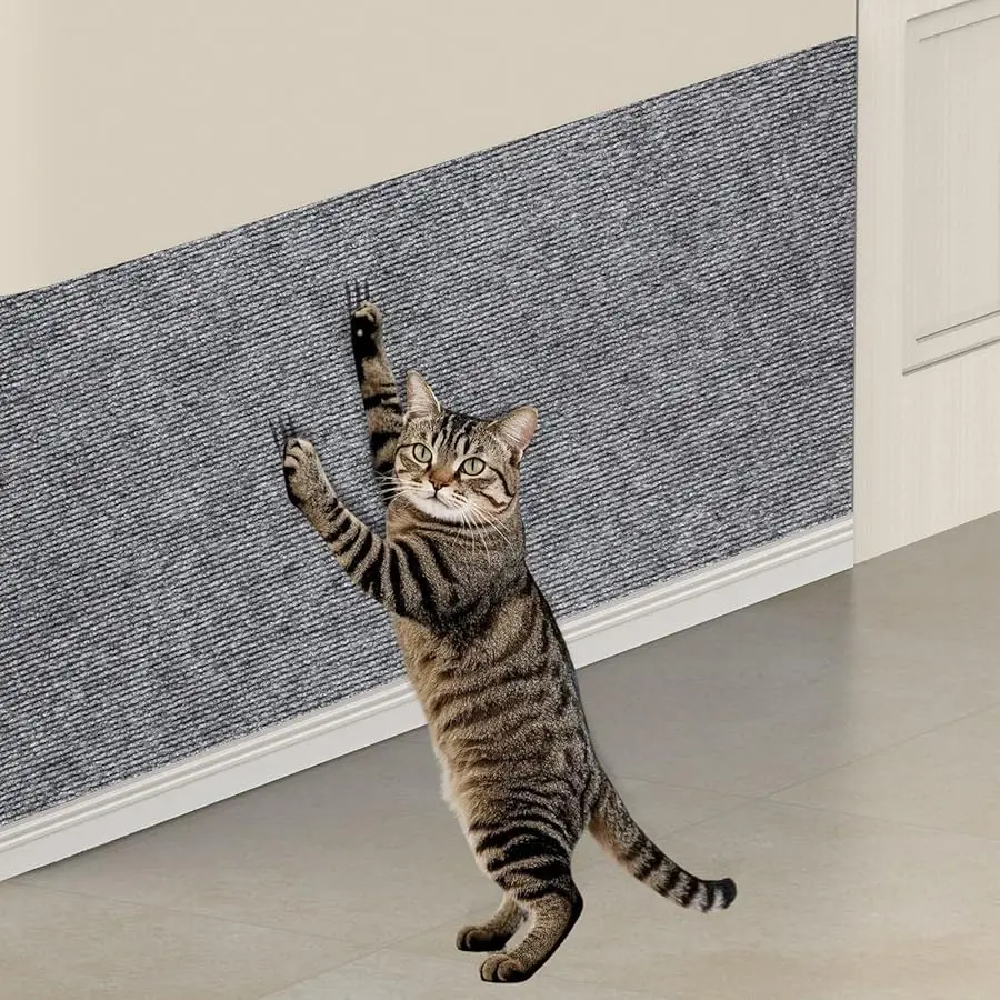 واقي أثاث أريكة مضاد للخدش على شكل قطة، 26.8 × 15.8 حصيرة وسادات خدش زاوية جدارية للقطط، سجادة لتسلق الصنع #1