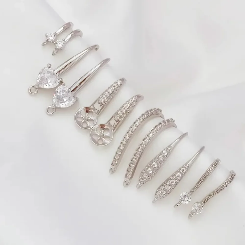 

Сильное сохранение цвета, белый K циркон, крючок для ушей, аксессуары, серьги с серьгами-гвоздиками, серьги ручной работы, серьги «сделай сам»